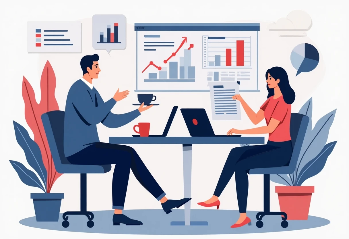 Financial professional working in a modern office